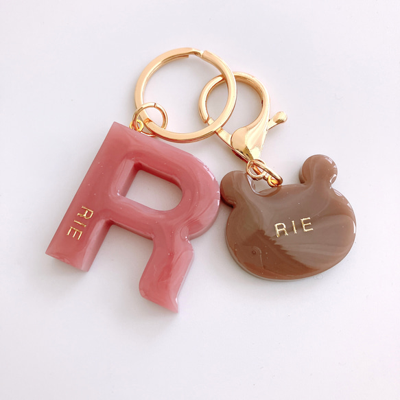 【名入れ/言葉入れ無料】全6色　ベア　熊　キーホルダー/チャーム/推し活/席札/名入れキーホルダー 11枚目の画像