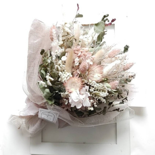 ドライフラワーのスワッグブーケ 30cm ブーケ champ de fleure