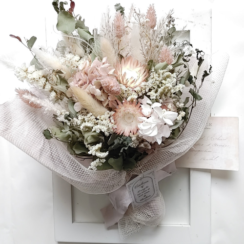 ドライフラワーのスワッグブーケ 30cm ブーケ champ de fleure