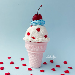 SALE】ハートバニラアイスの小物入れ/メモスタンド その他インテリア