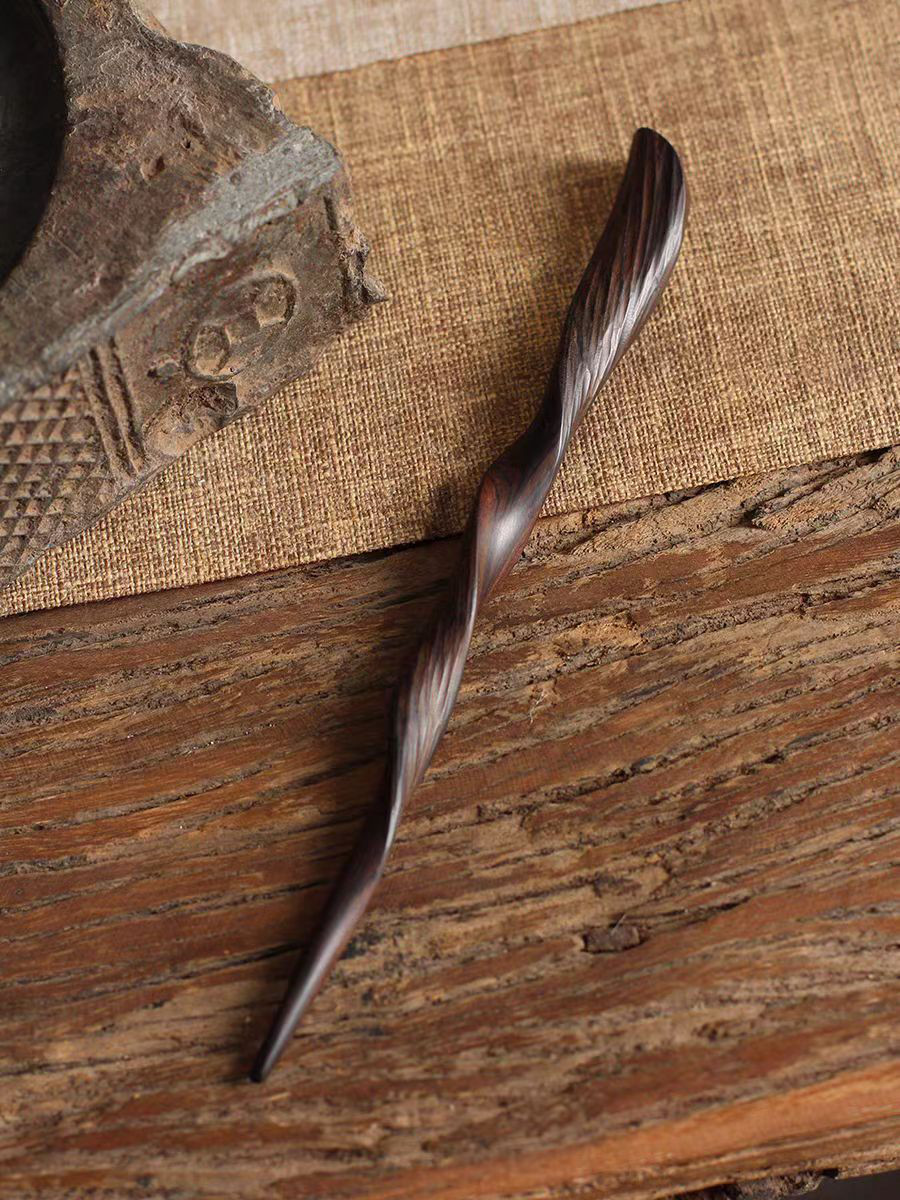 ハンドメイド かんざし 手作り 千回 木簪 紫檀 マジェステ 和装髪飾り ヘアアクセサリー 恋人 誕生日 周年記念ギフト