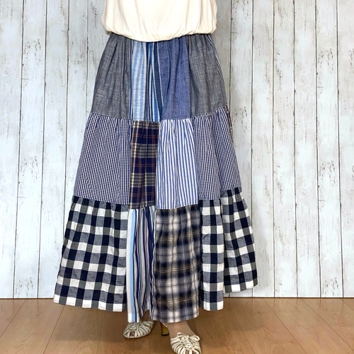 la reunion パッチワークドレス プリントパッチワークドレス | leur  