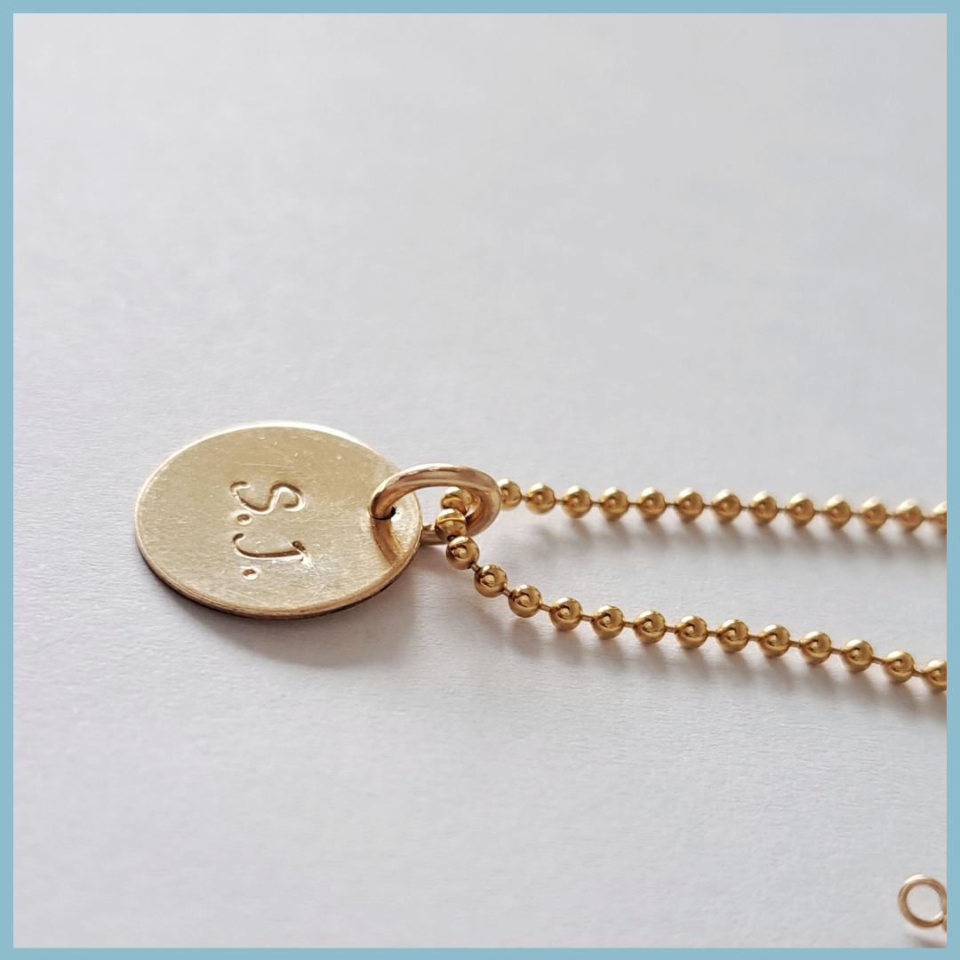 2つのイニシャル「チェーンネックレス」【着せ替えネックレス】