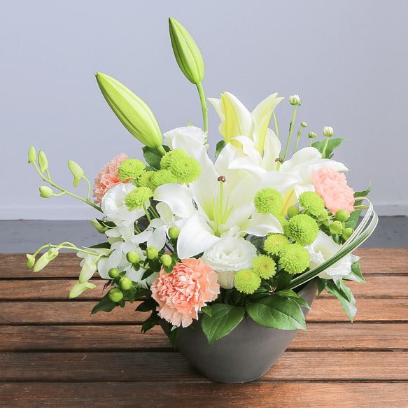 お供え花・仏花】アレンジメント「プレシャス・メモリー ミックス