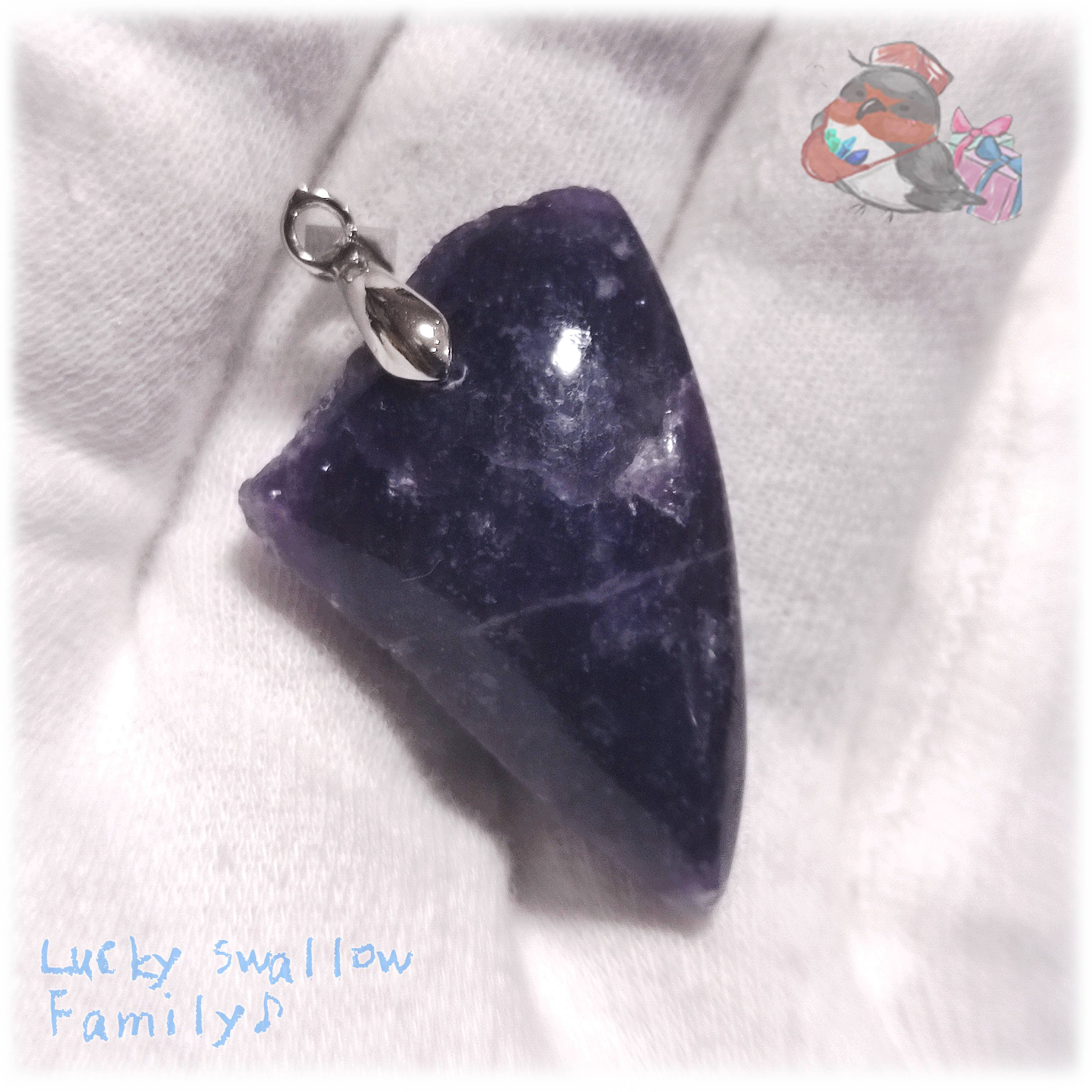 リチア雲母 レピドライト ネックレス 用 ペンダント ♪ No.6187