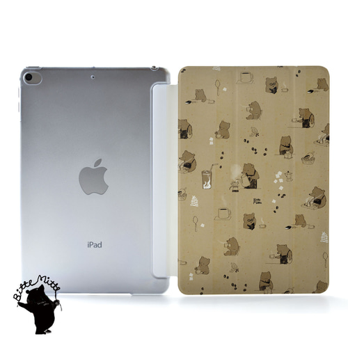 Apple iPad Air2 LINEクマデザインケース付き クマのiPad ケース iPadケース アイパッド カバー iPad Pro air mini
