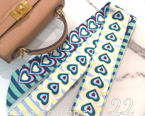 リボンスカーフ バッグスカーフ バッグチャーム 22 スカーフ