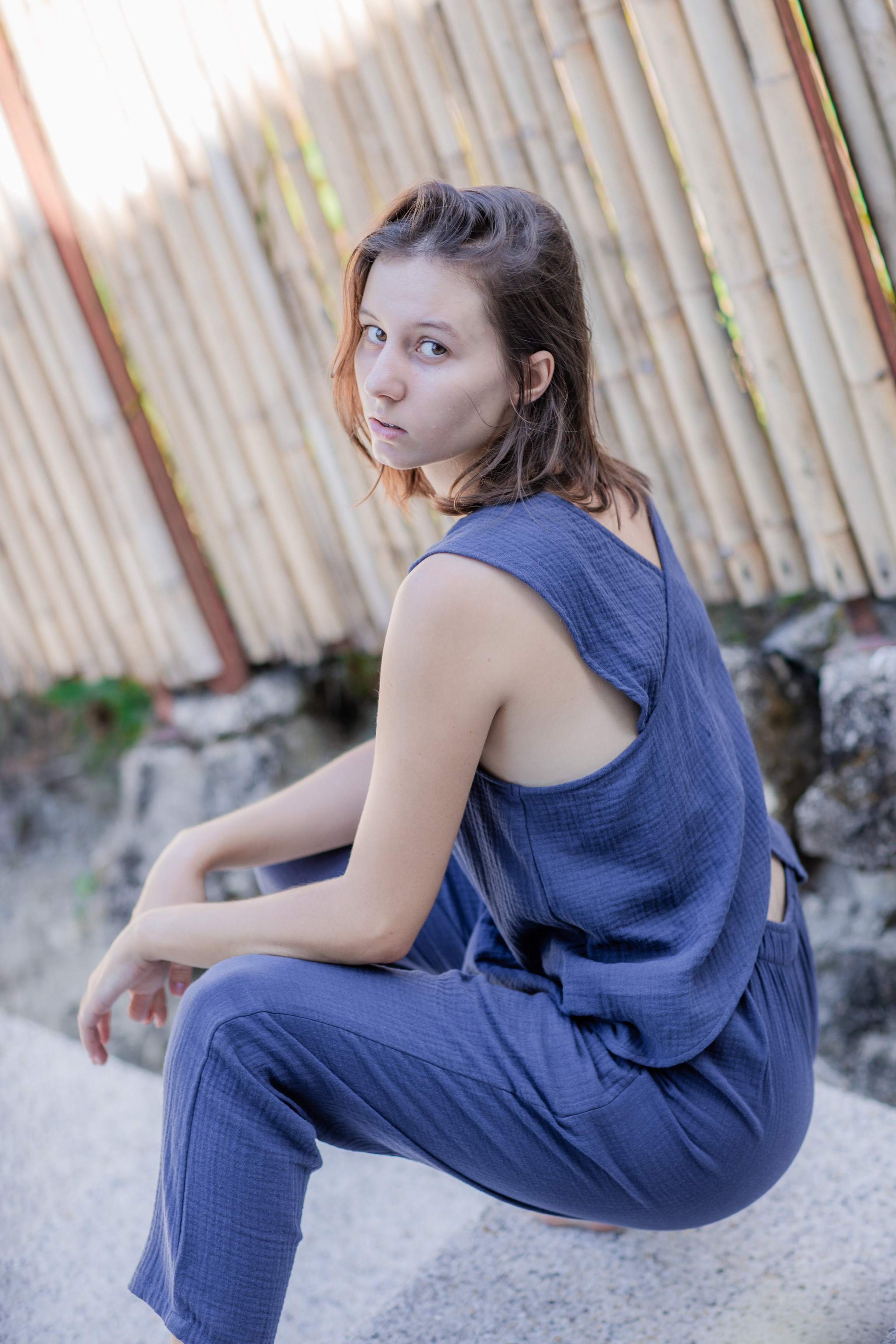 バッククロスtops + サルエルパンツセットアップ