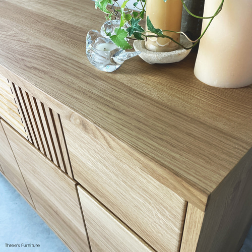 サイドボード キャビネット リビングボード リビング収納 棚 木製脚