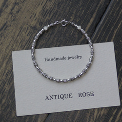 ❮再販×11❯ No. 72 カレンシルバー★ブレスレット　燻し銀　 2枚目の画像