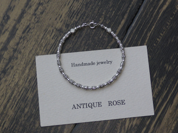 ❮再販×11❯ No. 72 カレンシルバー★ブレスレット　燻し銀　 2枚目の画像