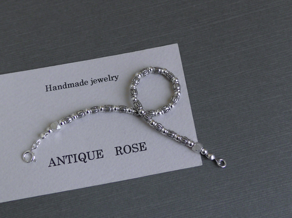 ❮再販×11❯ No. 72 カレンシルバー★ブレスレット　燻し銀　 5枚目の画像