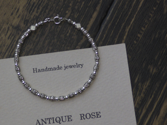 ❮再販×11❯ No. 72 カレンシルバー★ブレスレット　燻し銀　 6枚目の画像