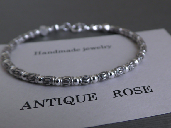 ❮再販×11❯ No. 72 カレンシルバー★ブレスレット　燻し銀　 1枚目の画像