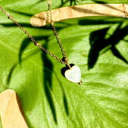 高品質AAAランク＊マザーオブパール【1粒ハートネックレス】選べる