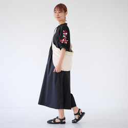 ﾓﾘﾉｶﾞｯｺｳ シワになりにくい エスニック刺繍ワンピースドレス(ブラック)｜mg-op18-bk 14枚目の画像