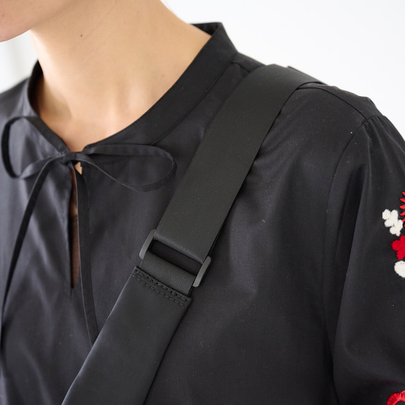 ﾓﾘﾉｶﾞｯｺｳ シワになりにくい エスニック刺繍ワンピースドレス(ブラック)｜mg-op18-bk 19枚目の画像