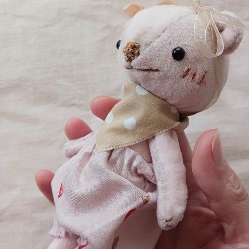 薄ピンクくまさん テディベア くまのぬいぐるみ ぬいぐるみ ひぐま組