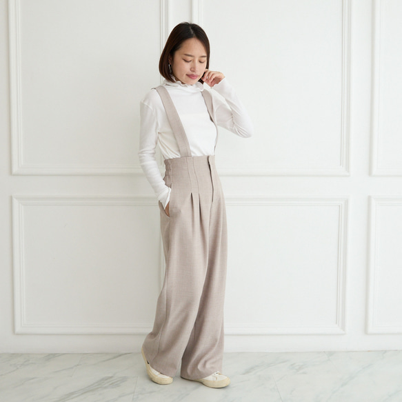 3サイズ】着回し抜群 肩紐を取り外せる 2Way 大人女子なハイウエスト