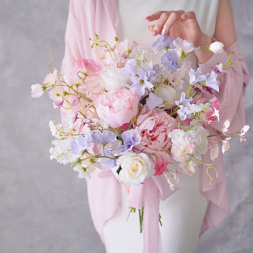 再販28個目！芍薬とスイートピーのパステルブーケ ピオニー
