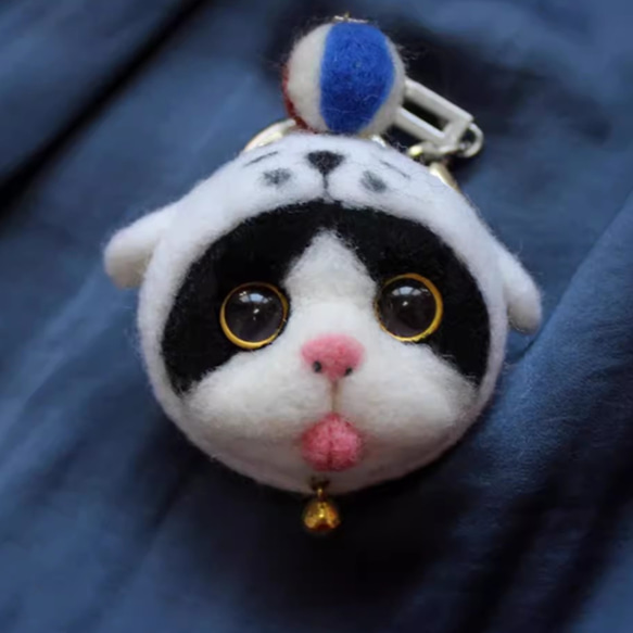Yahoo!オークション - ミニ猫 すず 羊毛フェルト猫 キーホルダー