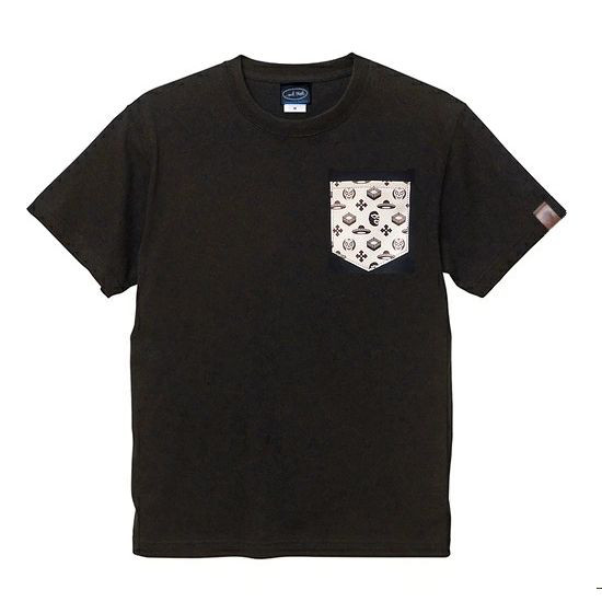 ポケットカラー選択可 メンズ レディース Tシャツ 本革 総柄ポケット ルチャリブレ マスクマンTシャツ