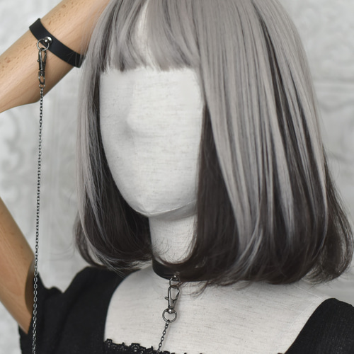 チョーカーセット【螺旋】｜チェーン付きブレスレット＆チョーカー