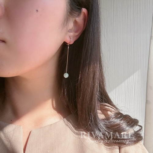 糸魚川翡翠 ヒスイ ラウンド8mm 世界最古 天然記念物 ロング