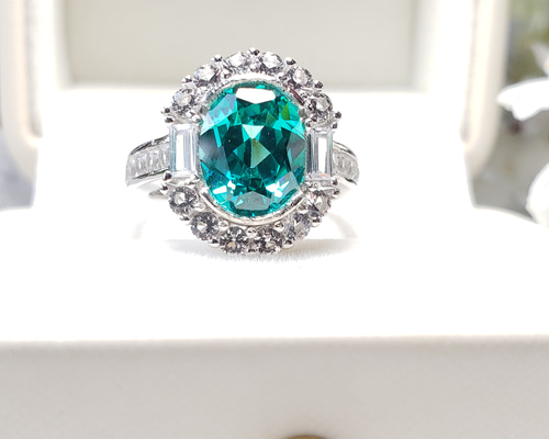 奇跡の輝き?パライバトルマリン 人工宝石 ナチュラルトパーズヘイロー