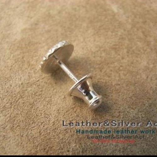 ハンドメイドシルバーピアス、silver925,k18 ポルトピアス、太陽