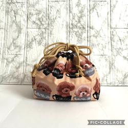 手作り☆可愛いパッチワーク風の車柄の保冷保温お弁当ケース☆小サイズ☆ 保温保冷・トイプードル・お弁当袋(Sサイズ) 弁当袋・風呂敷 春の森
