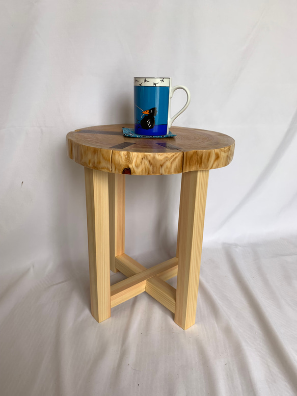 欅サイドテーブル コーヒーテーブル ナイトテーブル 観葉植物置き台