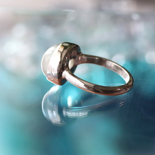 天然ムーンストーン7.60カラット シルバーリング シルバー925 一点もの