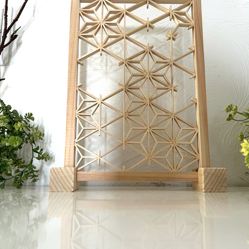 組子細工 ミニ衝立 インテリアオブジェ creema限定クリスマスオブジェ