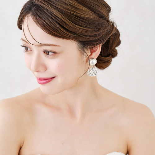 再入荷まで販売停止中変形パール イヤリング ピアス 結婚式 ブライダル