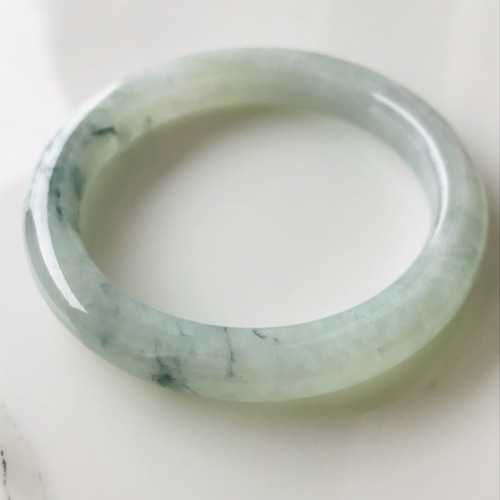 在庫処分セール・鑑別書付・51mm無処理天然ミャンマー産本翡翠バングル e0b3d019fc9d67d0e8145c31e17c97