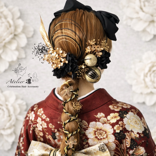 成人式髪飾り　カチューシャ　着物　振袖　卒業式　ヘッドパーツ　ヘッドドレス カチューシャ付き 髪飾り 成人式 卒業式 前撮り 振袖 袴 紐アレンジ