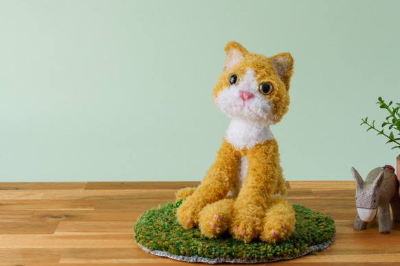 受注作品>> 癒されネコのあみぐるみ<MINIあみぐるみ>こねこのダッキー