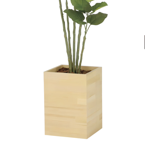 【時間指定不可】 光触媒 人工観葉植物 フェイクグリーン ウッドボックス フラワー・ガーデニング