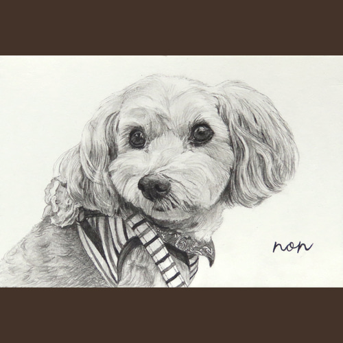 はがき/鉛筆細密画】ペットのリアルな似顔絵【どんな動物でも