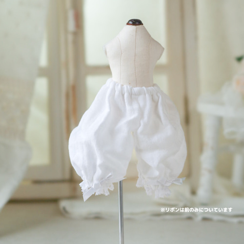 1/6ドール服 3点セット ダブルガーゼワンピース・ドロワーズ・ヘッド
