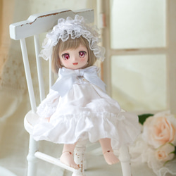 赤ドット　ワンピース♡丸襟・白リボンタイプ♡白色ドロワーズ 90**可愛いふんわり白と赤ドットのワンピース - JOSEF | minne