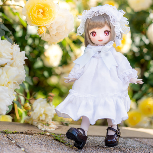 1/6ドール服 3点セット ダブルガーゼワンピース・ドロワーズ