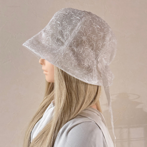 スケルトンオーガンジーチューリップクロッシェ ハット dasEndeCLOSET
