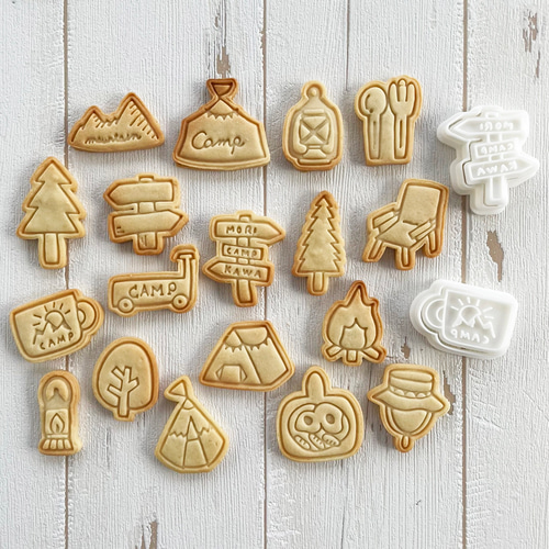 キャンプ・アウトドア】アウトドア（ミニ）選べる2個セット クッキー型