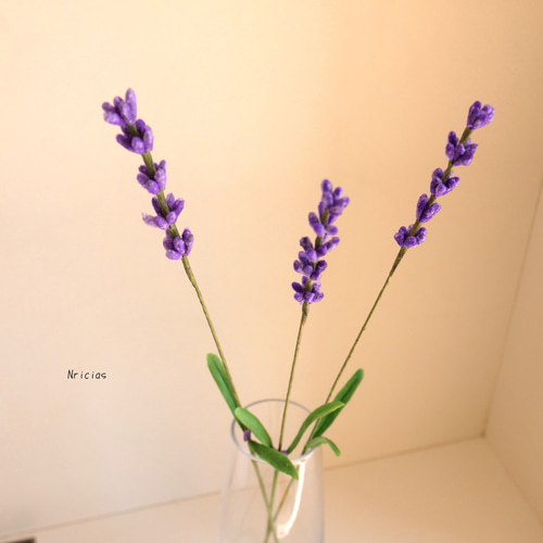 専用　フレンチラベンダー　クレイフラワー 再販）枯れないラベンダー♪✿クレイフラワーNO.R4-3 アート