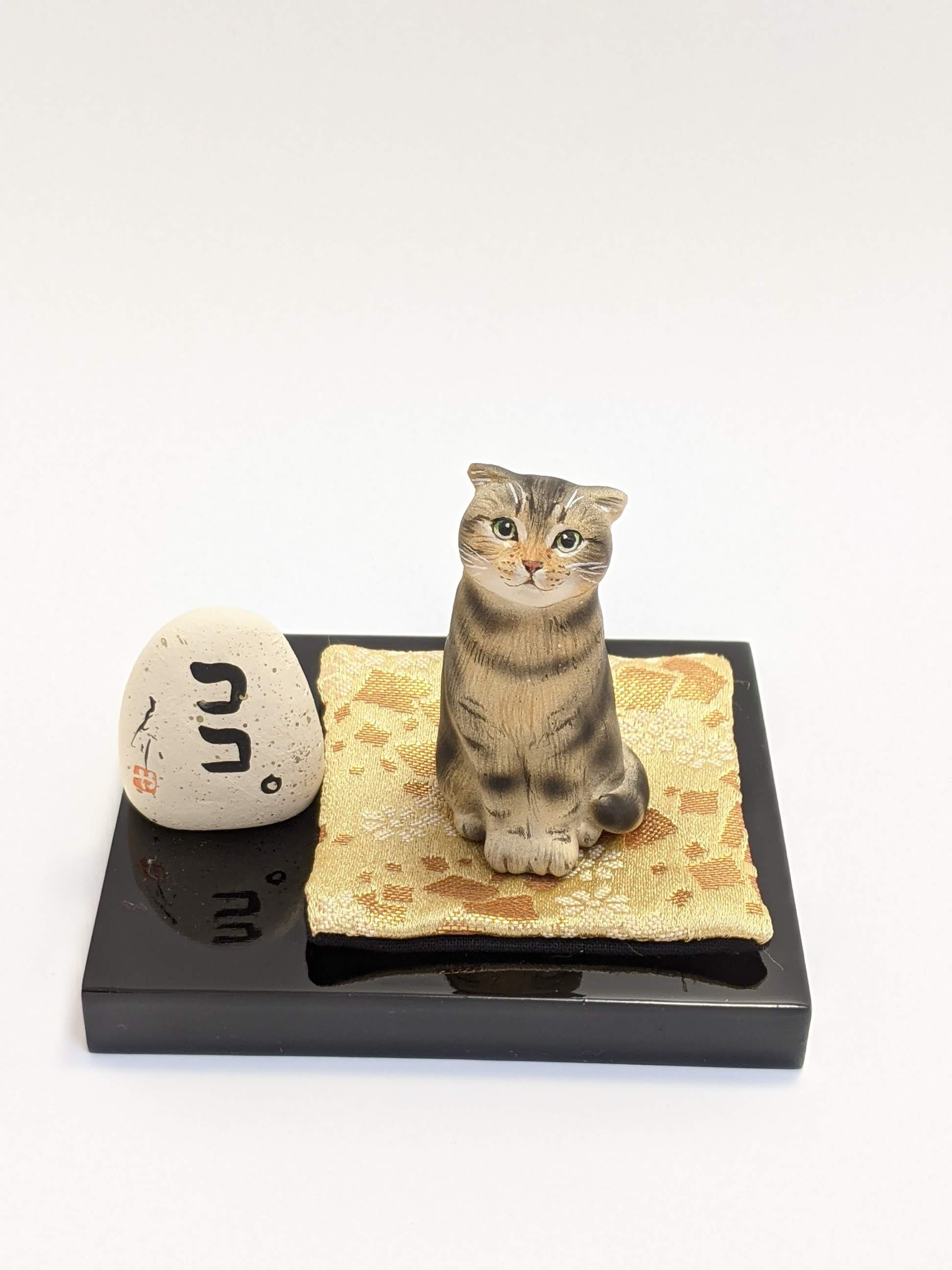 うちのこ立体作品【ミニミニ】オーダー　愛猫さんをお手もとに　陶土製・アクリル着色