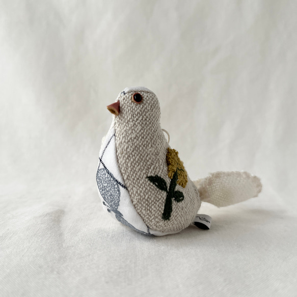 白文鳥のサシェ（ウッドチップ入り） モビール ハナノタネ 通販