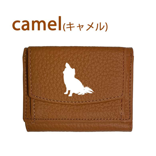 チワワ 三つ折り ミニ財布 フルオープン ボックス型 小銭入れ カード