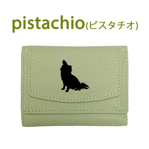 チワワ 三つ折り ミニ財布 フルオープン ボックス型 小銭入れ カード